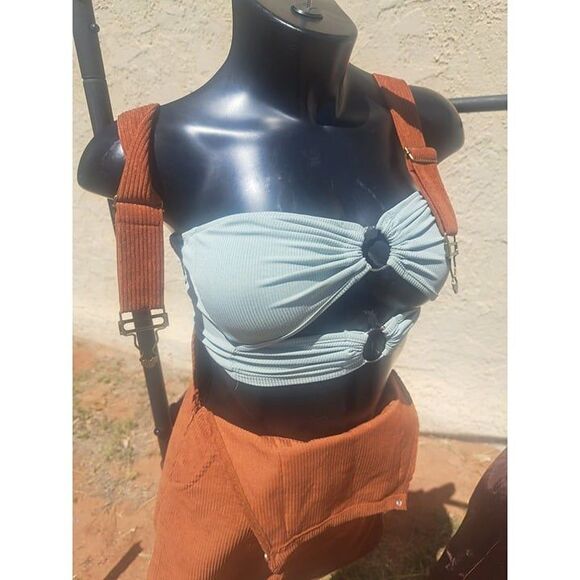 Spring Sale! Lot 33 includes 4 -XS NWOT Shein Corduroy Overalls-TOP-Dress-Skirt - Picture 7 of 12